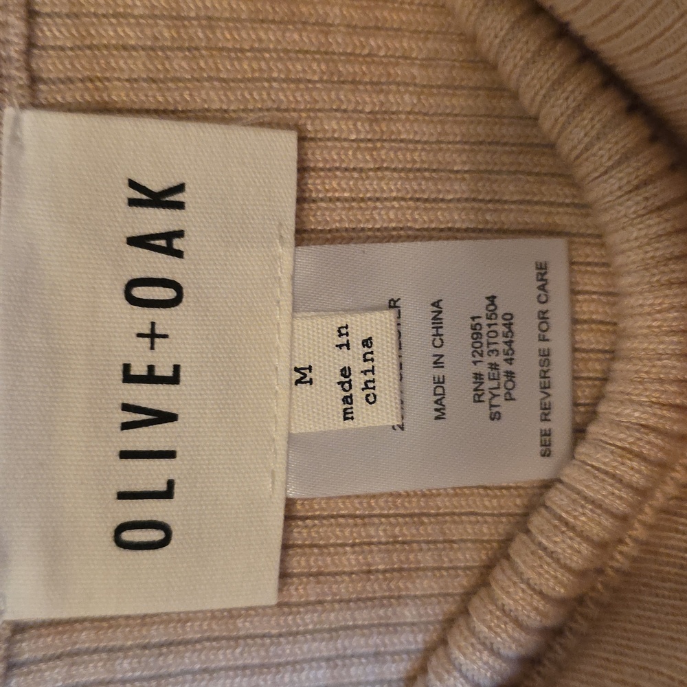 Olive & Oak Ribbed Knit Long Maxi Skirt, Oatmeal Color, Women's M, NWT - Picture 3 of 5